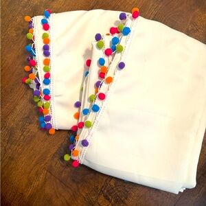 LORDTEX Multi Color Pom Pom Curtains for Kids Room - 2 panels new w/o tags 52x84